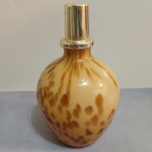 Amber & Gold Swirl Glass Effusion Bottle